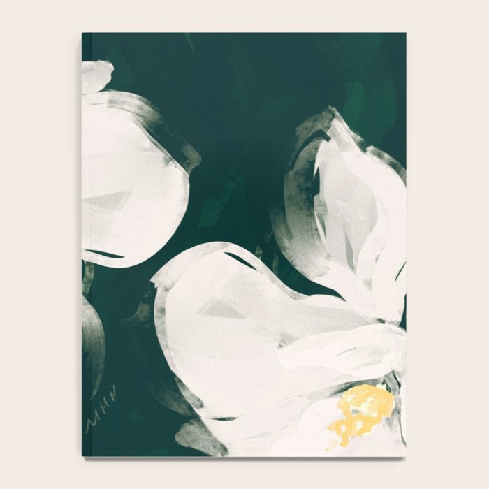 White Flowers On Green Notebook Gallery Image 4