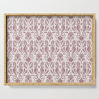 Seahorse Damask  Lilac Purple Serving Tray Gallery Image 1