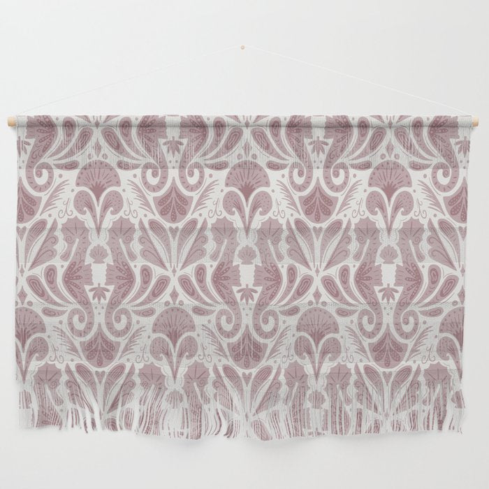 Seahorse Damask  Lilac Purple Wall Hanging Gallery Image 1