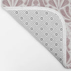 Seahorse Damask  Lilac Purple Bath Mat Gallery Image 2