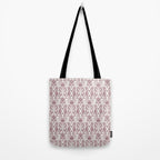 Seahorse Damask  Lilac Purple Tote Bag Gallery Image 2
