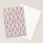 Seahorse Damask  Lilac Purple Stationery Card Gallery Image 2