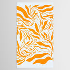 Endless Leaf Summer Illustration 1 Tangerine on pastel blue Tablecloth Gallery Image 2
