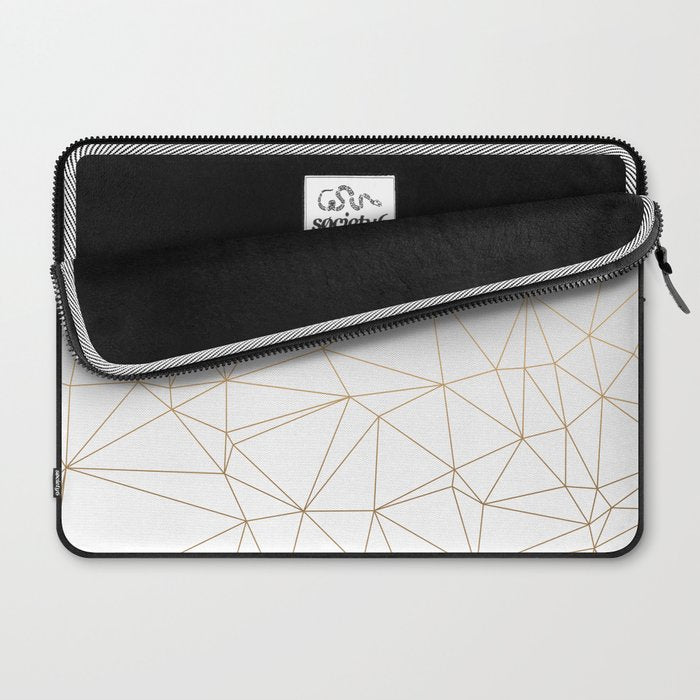 Geometric Gold Minimalist Design Laptop Sleeve Gallery Image 2