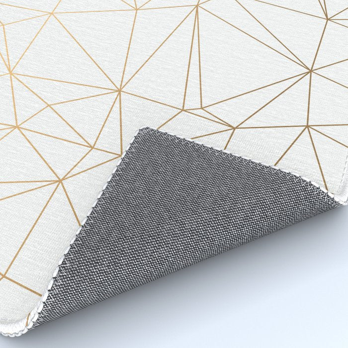 Geometric Gold Minimalist Design Rug Gallery Image 4