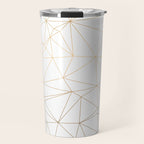 Geometric Gold Minimalist Design Travel Mug Gallery Image 1