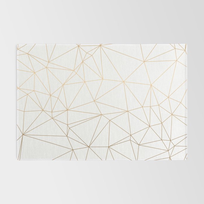 Geometric Gold Minimalist Design Rug Gallery Image 2