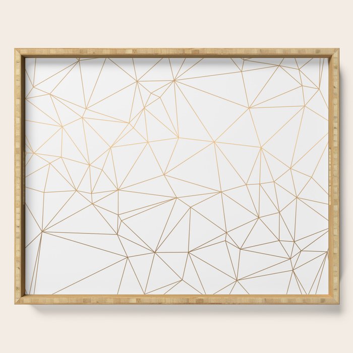 Geometric Gold Minimalist Design Serving Tray Gallery Image 1