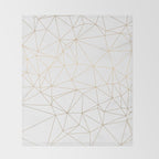 Geometric Gold Minimalist Design Throw Blanket Gallery Image 2