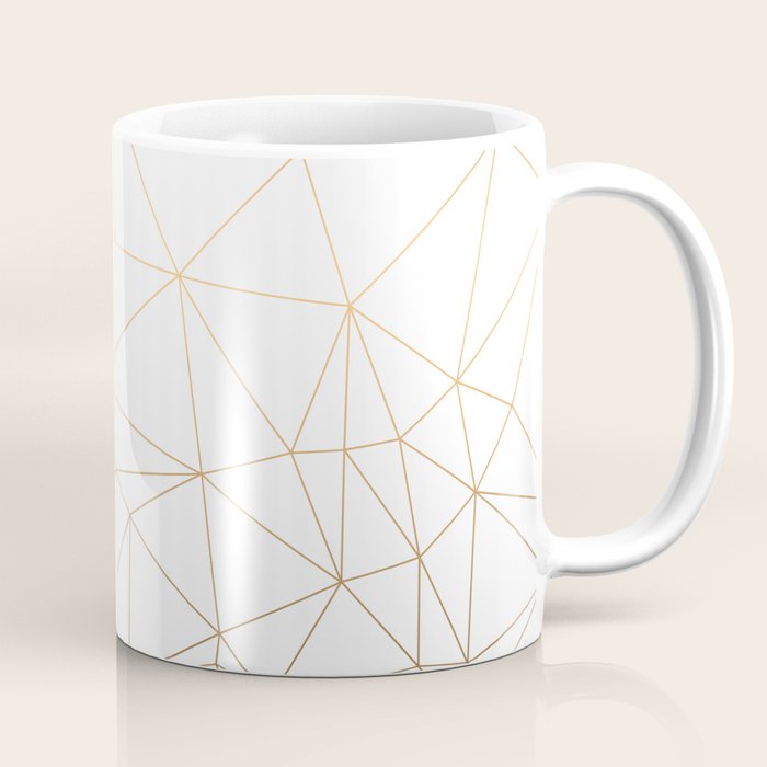 Geometric Gold Minimalist Design Coffee Mug Gallery Image 1