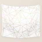 Geometric Gold Minimalist Design Wall Tapestry Gallery Image 4