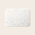 Geometric Gold Minimalist Design Bath Mat Gallery Image 1