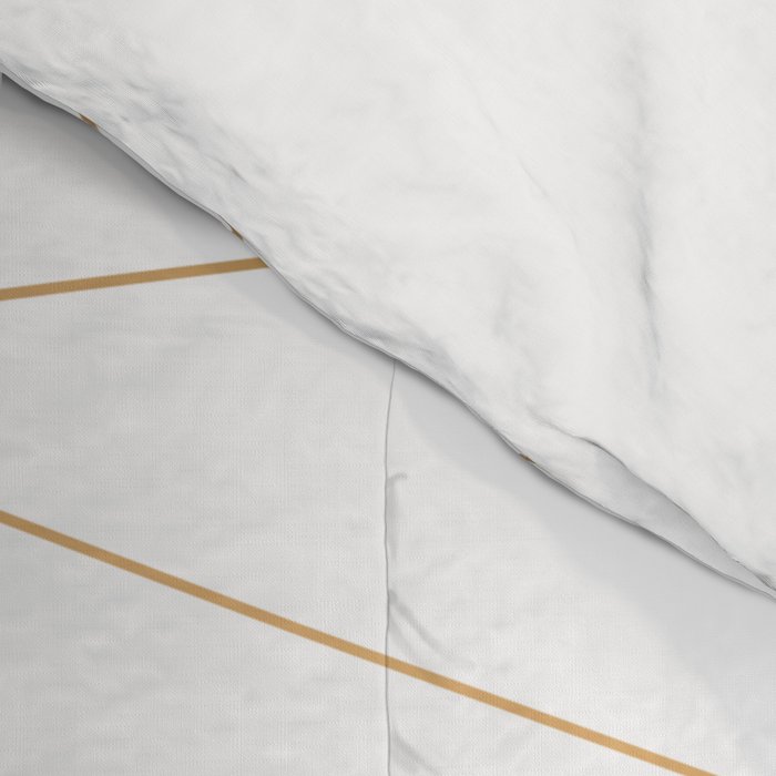 Geometric Gold Minimalist Design Comforter Gallery Image 4