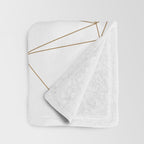 Geometric Gold Minimalist Design Throw Blanket Gallery Image 3