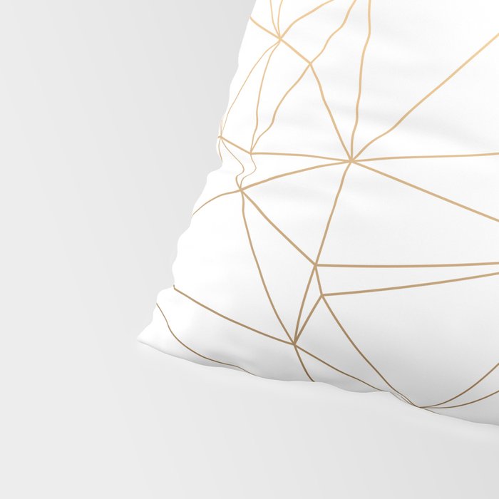 Geometric Gold Minimalist Design Pillow Sham Gallery Image 4