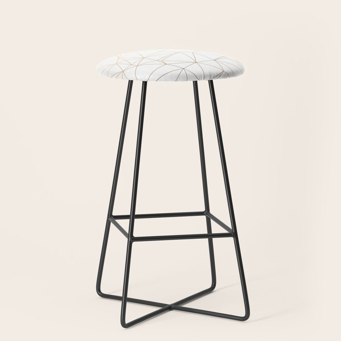 Geometric Gold Minimalist Design Stool Gallery Image 1