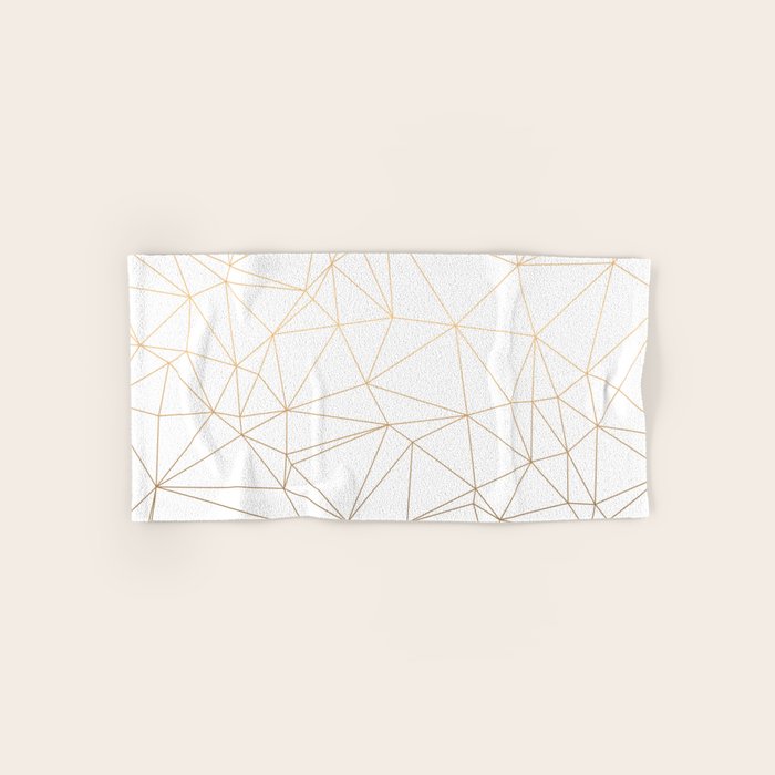 Geometric Gold Minimalist Design Bath Towel Gallery Image 1