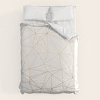 Geometric Gold Minimalist Design Duvet Cover Gallery Image 6