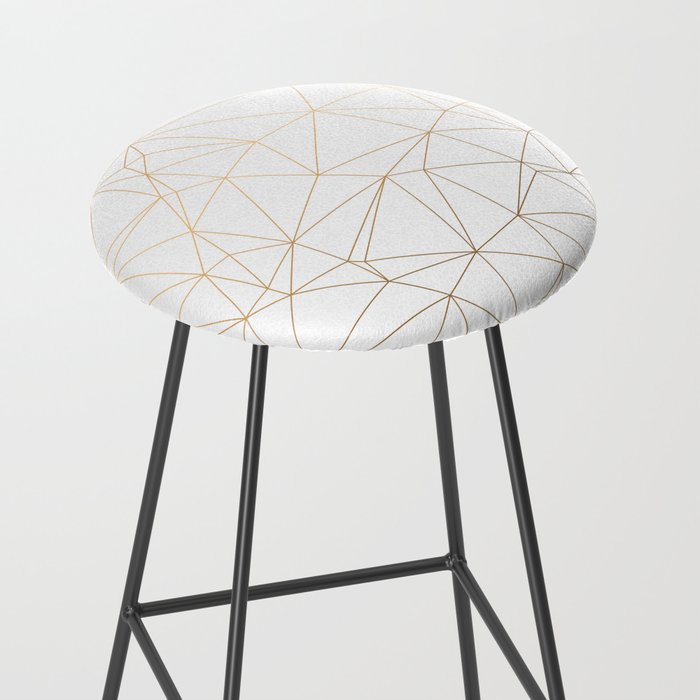 Geometric Gold Minimalist Design Stool Gallery Image 2