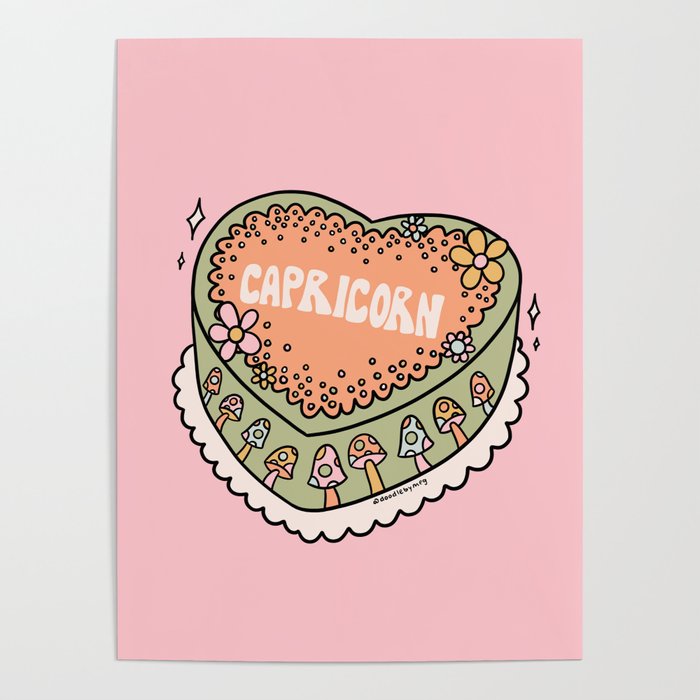 Capricorn Heart Cake Poster Gallery Image 4