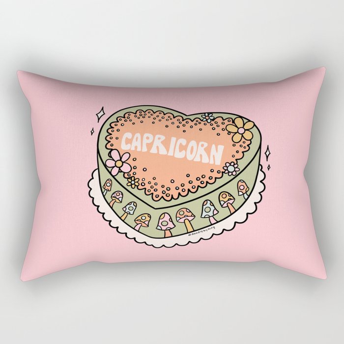 Capricorn Heart Cake Rectangular Pillow Gallery Image 1