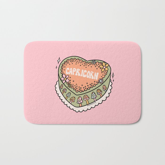 Capricorn Heart Cake Bath Mat Gallery Image 1