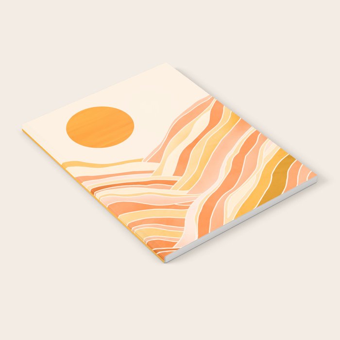 Golden Mountain Sunset / Abstract Landscape Notebook Gallery Image 2