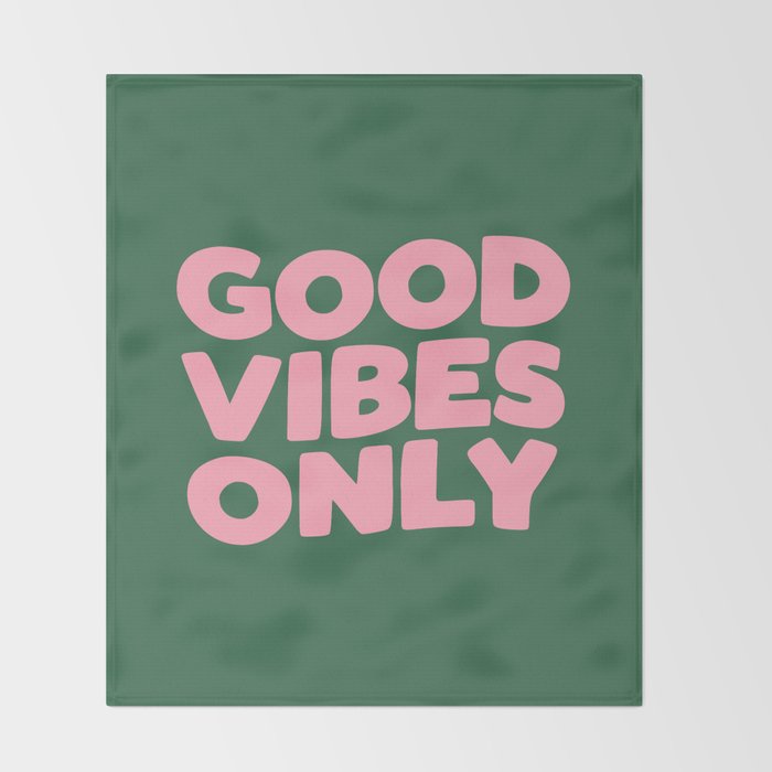 Good Vibes Only Throw Blanket Gallery Image 2