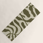 One Hundred-Leaved Plant #20 / Lino Print Yoga Mat Gallery Image 1