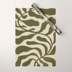 One Hundred-Leaved Plant #20 / Lino Print Wrapping Paper Gallery Image 1