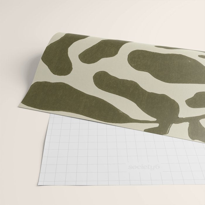 One Hundred-Leaved Plant #20 / Lino Print Wrapping Paper Gallery Image 2