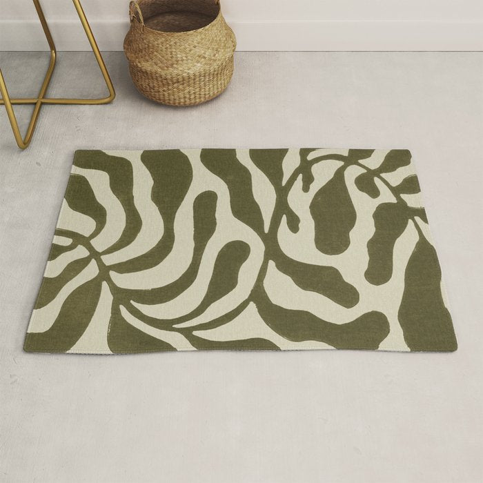 One Hundred-Leaved Plant #20 / Lino Print Rug Gallery Image 1