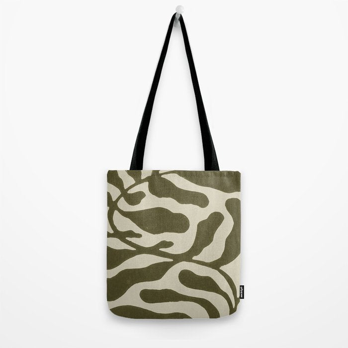One Hundred-Leaved Plant #20 / Lino Print Tote Bag Gallery Image 2