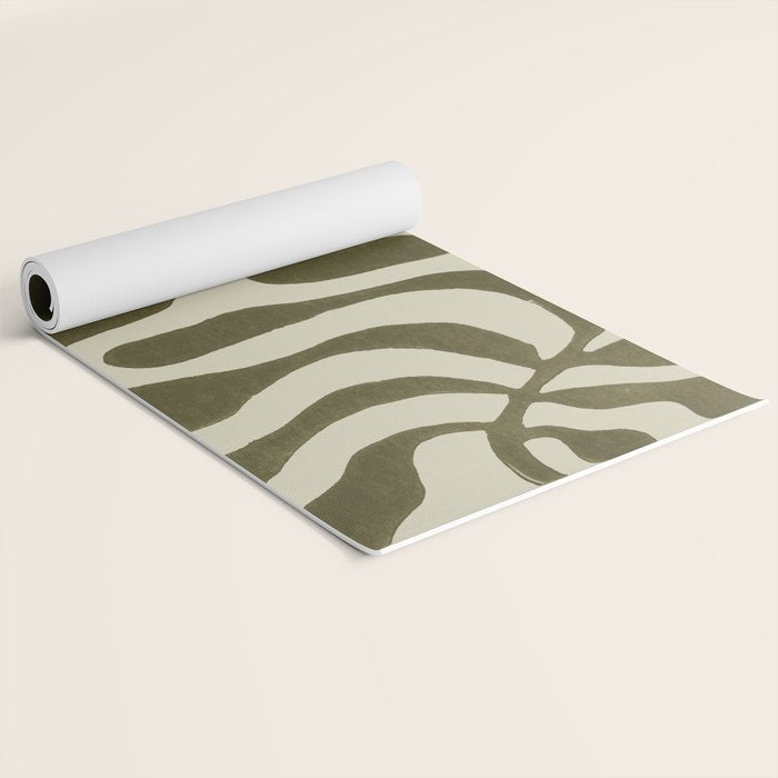 One Hundred-Leaved Plant #20 / Lino Print Yoga Mat Gallery Image 2