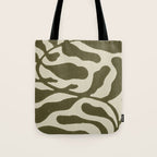 One Hundred-Leaved Plant #20 / Lino Print Tote Bag Gallery Image 1