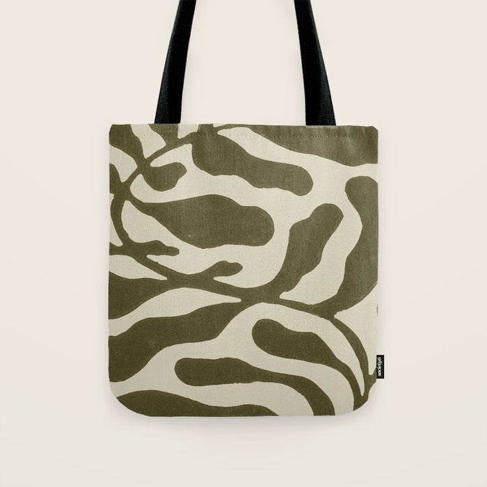 One Hundred-Leaved Plant #20 / Lino Print Tote Bag Gallery Image 1
