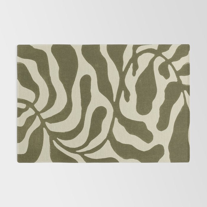 One Hundred-Leaved Plant #20 / Lino Print Rug Gallery Image 2