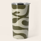 One Hundred-Leaved Plant #20 / Lino Print Travel Mug Gallery Image 1