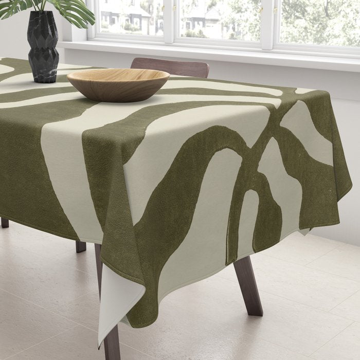 One Hundred-Leaved Plant #20 / Lino Print Tablecloth Gallery Image 3
