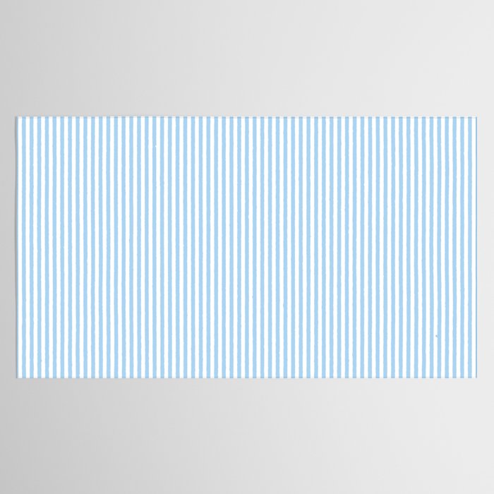 Chambray Blue Seersucker Stripe Tablecloth Gallery Image 2