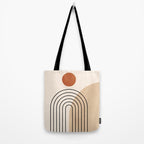 Abstraction_NEW_SUN_DAWN_MOUNTAINS_LINE_POP_ART_008B Tote Bag Gallery Image 2