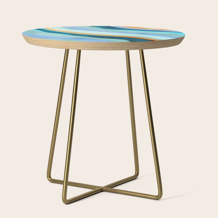 Abstract Blue Fluid Side Table Gallery Image 1
