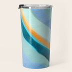 Abstract Blue Fluid Travel Mug Gallery Image 3