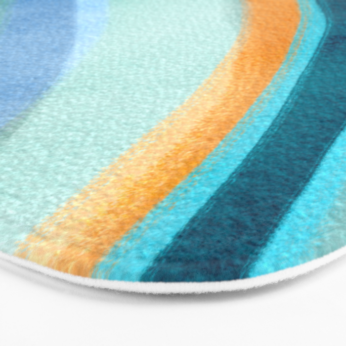 Abstract Blue Fluid Bath Mat Gallery Image 3