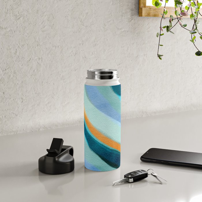 Abstract Blue Fluid Water Bottle Gallery Image 4