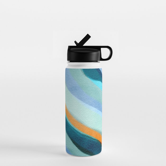 Abstract Blue Fluid Water Bottle Gallery Image 1