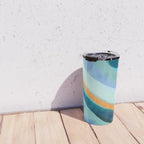 Abstract Blue Fluid Travel Mug Gallery Image 4