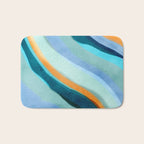 Abstract Blue Fluid Bath Mat Gallery Image 1
