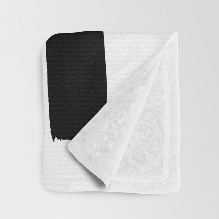Black Signature White Background Throw Blanket Gallery Image 3
