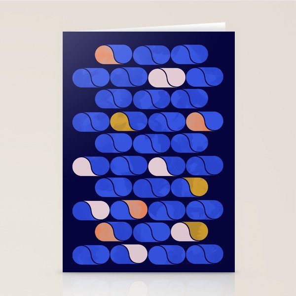 Blue modern pattern Stationery Card Gallery Image 2